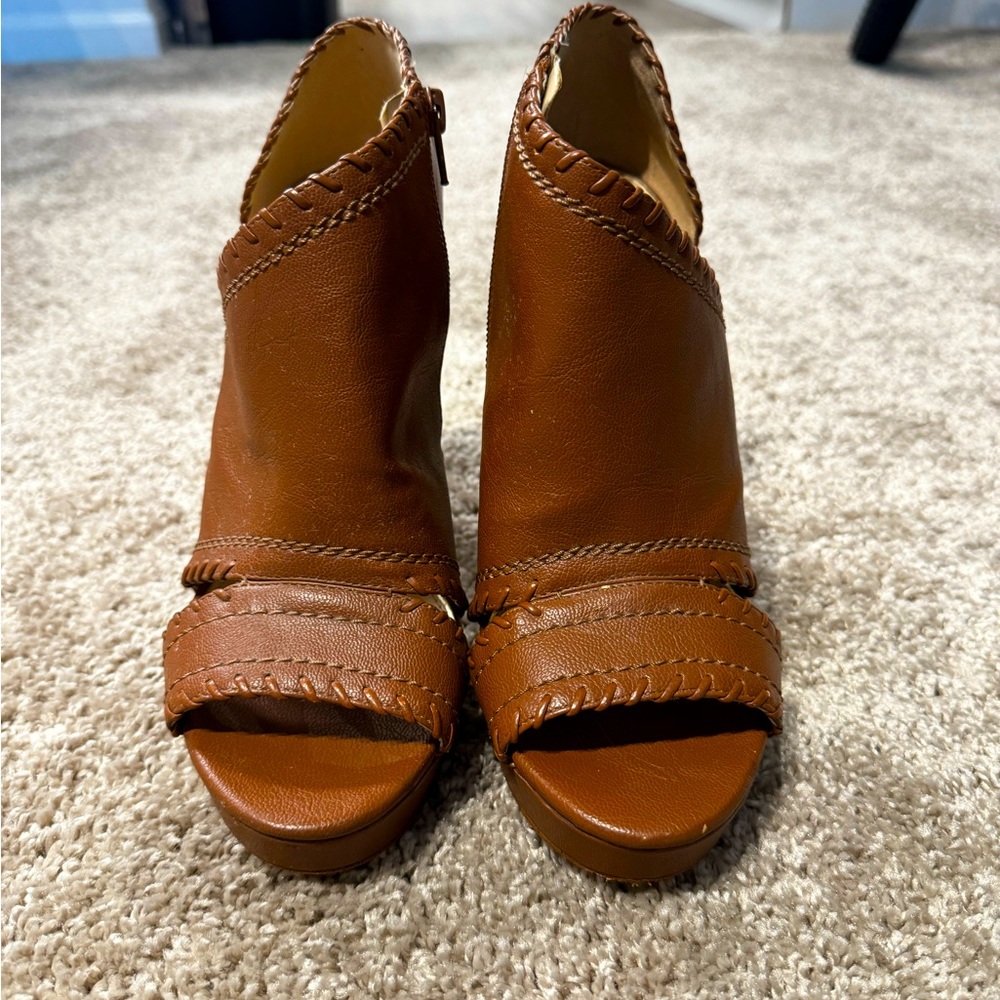 Jessica Simpson peep toe stilleto boots